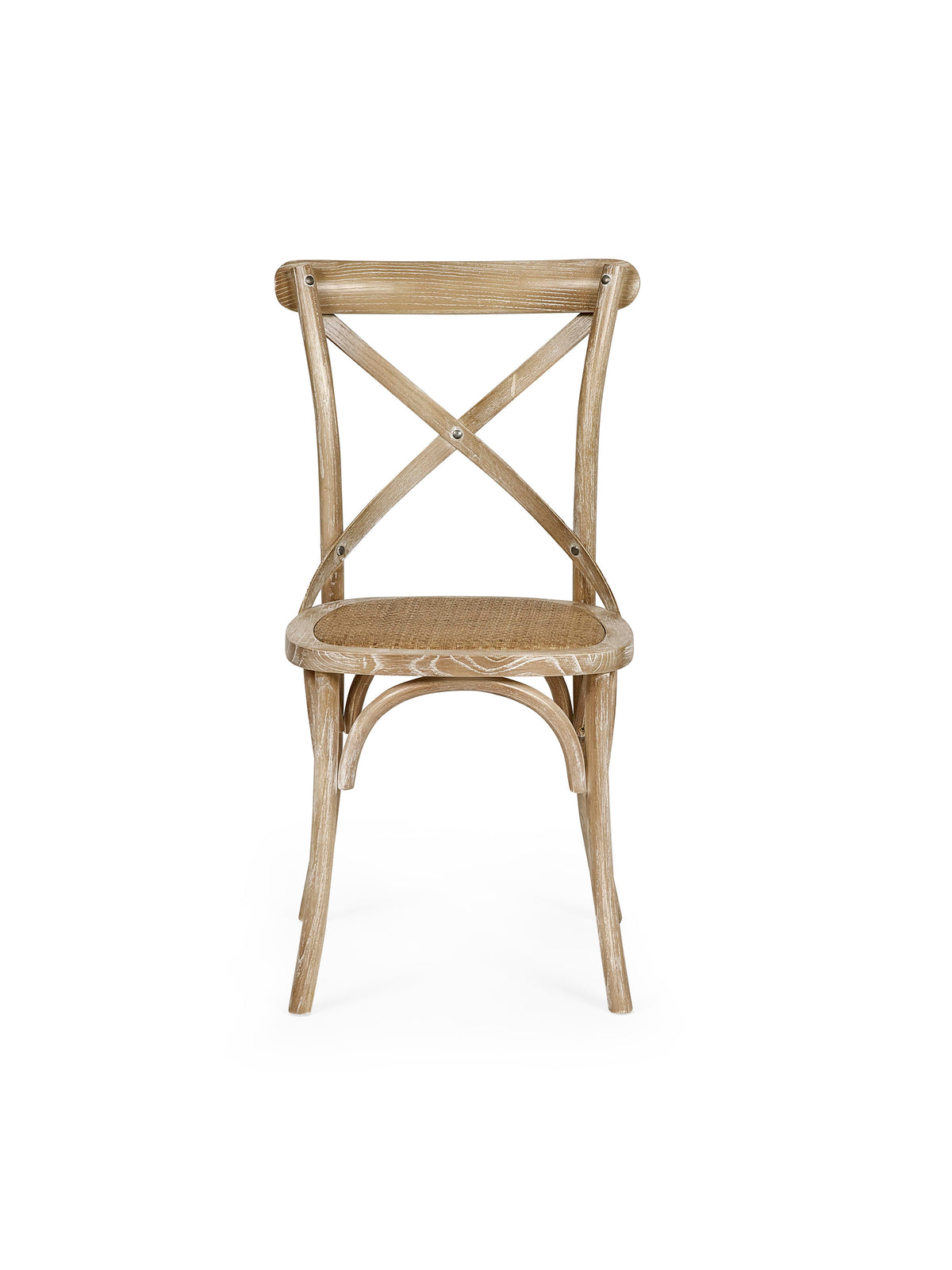 Set of 2 Satie Limed Oak Rattan Bistro Chairs