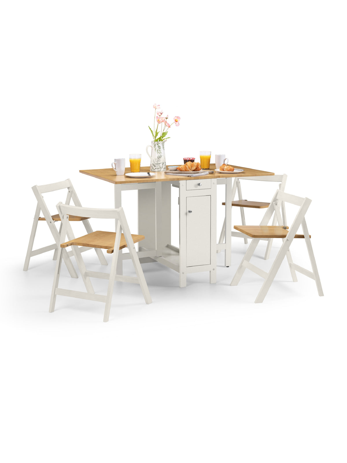 Savoy Dining Set - White/Natural