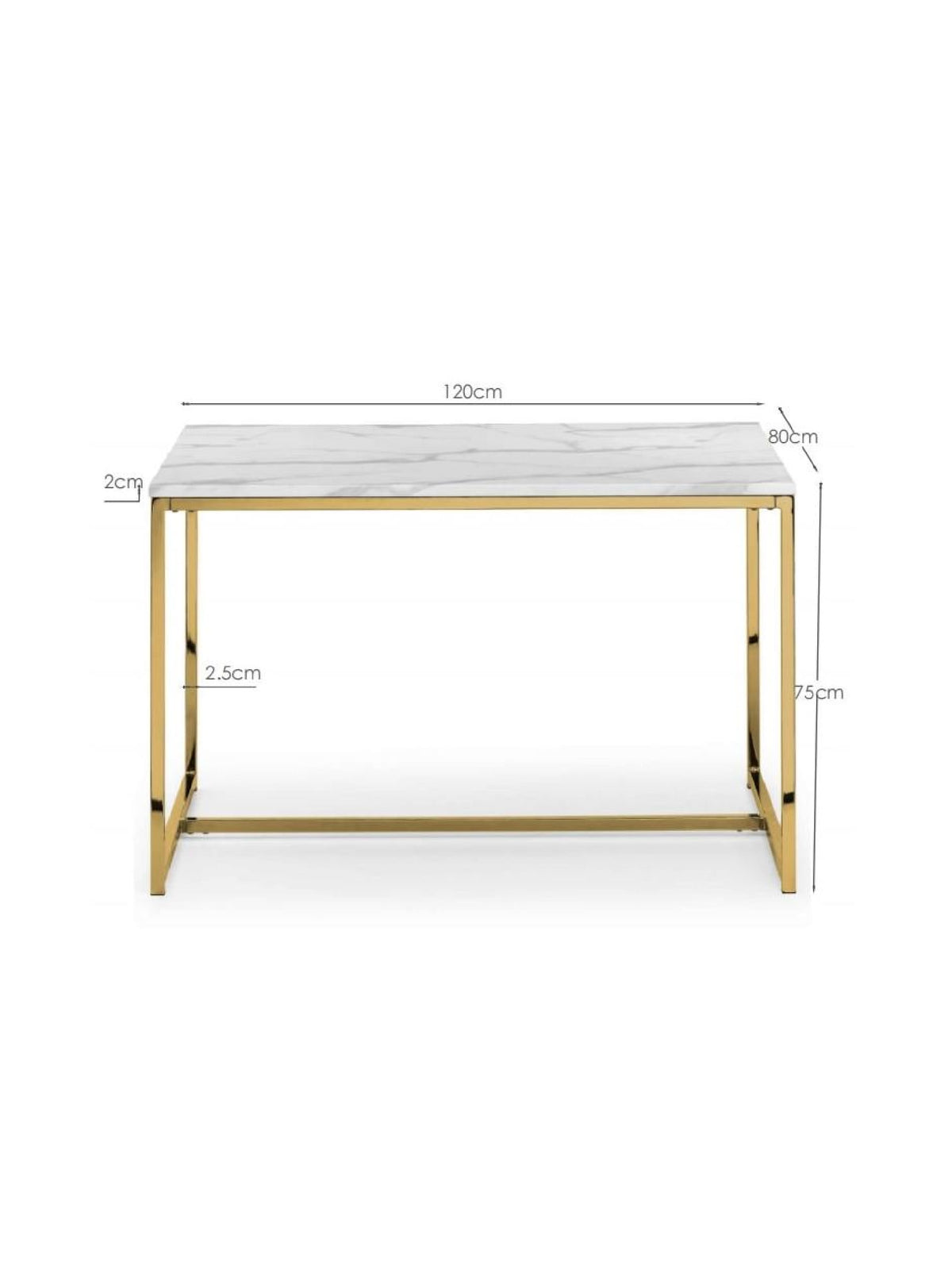 Scala Dining Table - Gold