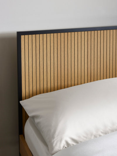 Sia Oak Effect Bed Frame – Natural Oak Effect