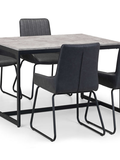 Set Of 4 Soho Chairs – Antique Black Faux Leather