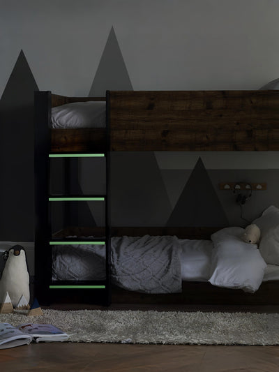 Solomon Bunk Bed - Rustic And Black