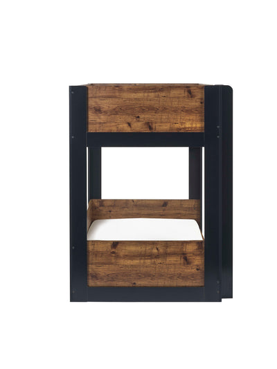 Solomon Bunk Bed - Rustic And Black