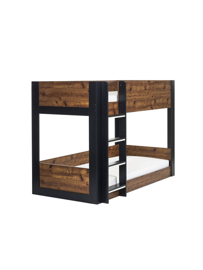 Solomon Bunk Bed - Rustic And Black