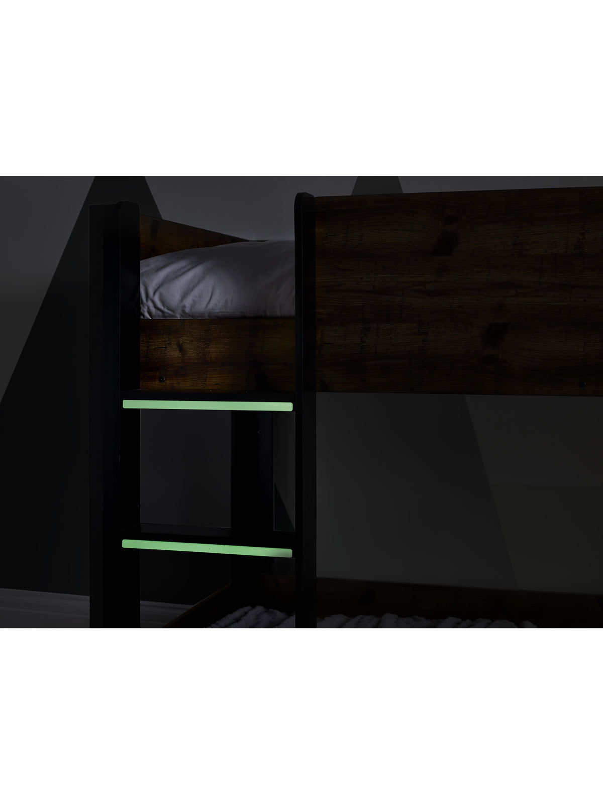 Solomon Bunk Bed - Rustic And Black