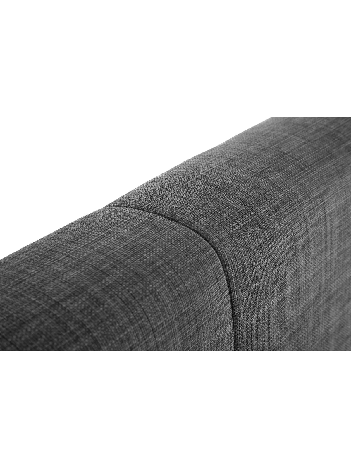Sorrento High Headboard Fabric Bed - Slate Linen