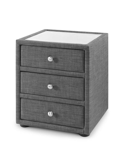 Sorrento 3 Drawer Bedside Slate Linen