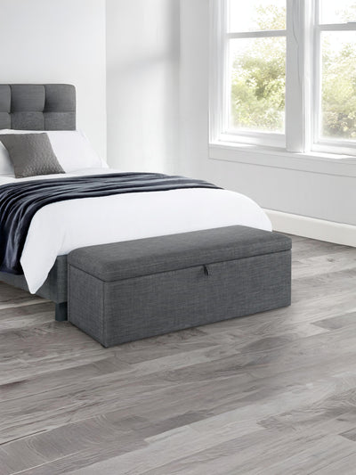 Sorrento Blanket Box Slate Linen - Slate Grey