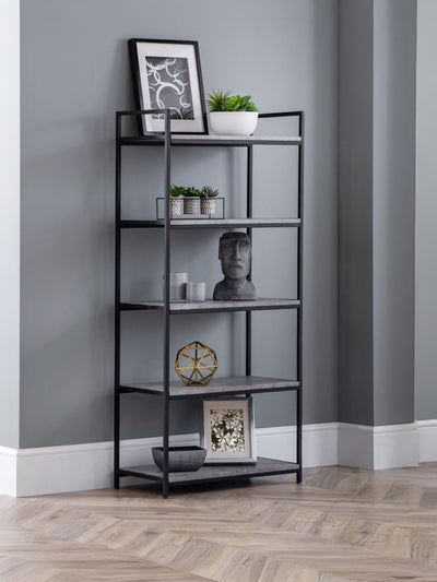 Staten Tall Concrete Bookcase