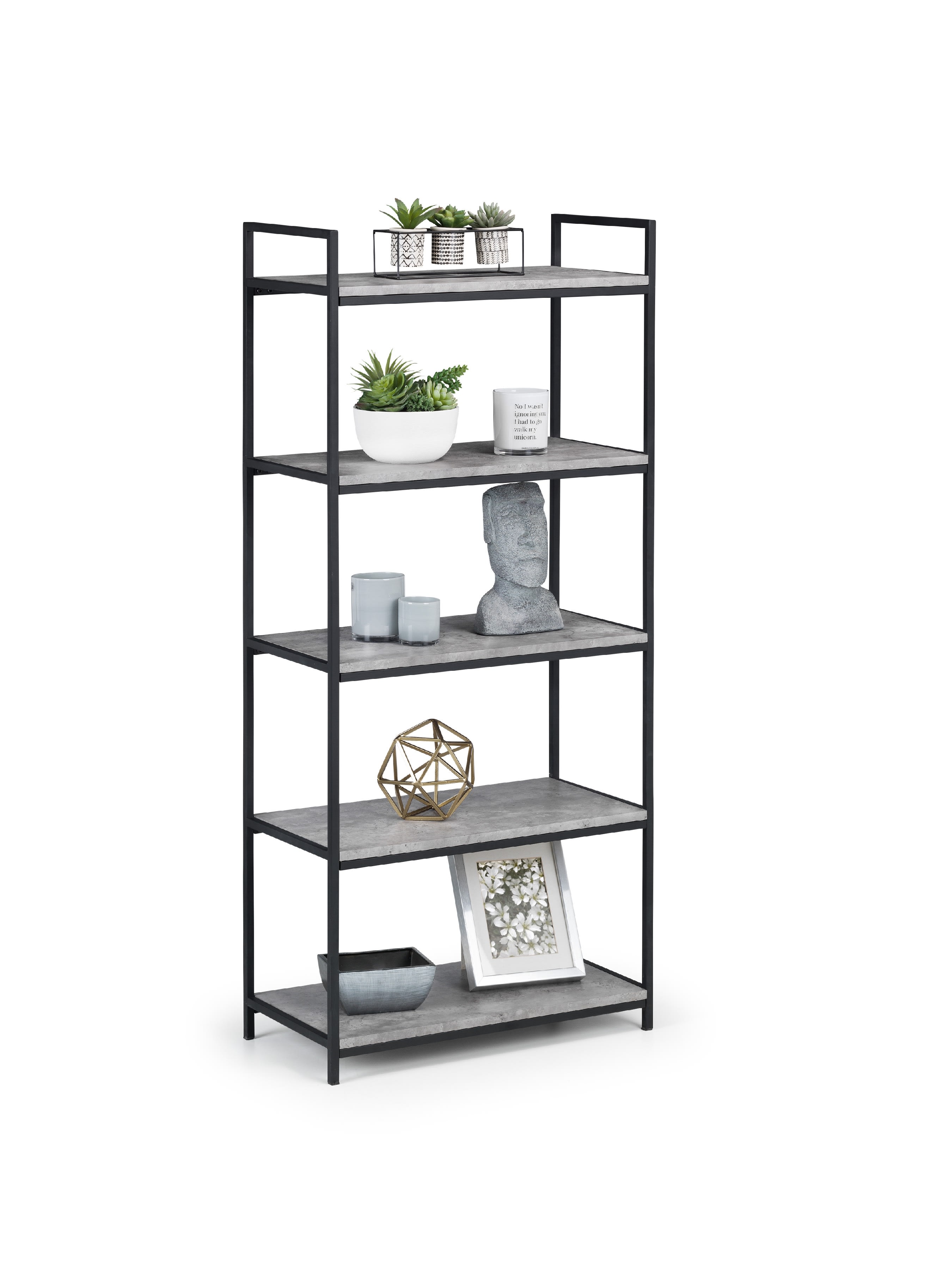 Staten Tall Concrete Bookcase