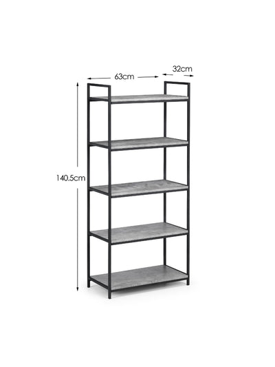 Staten Tall Concrete Bookcase