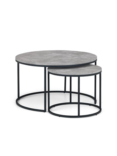 Staten Concrete Round Nesting Coffee Table
