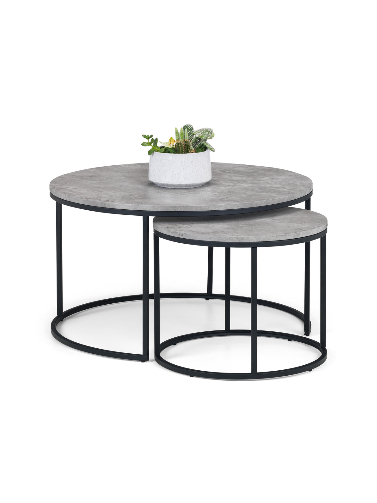 Staten Concrete Round Nesting Coffee Table