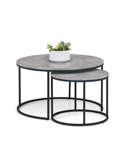 Staten Concrete Round Nesting Coffee Table