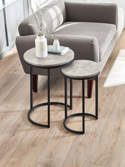 Staten Round Nesting Side Tables
