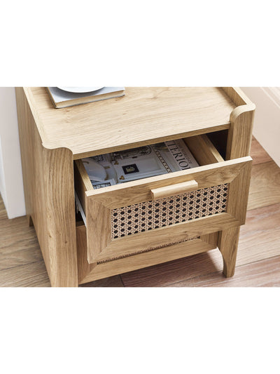 Sydney 2 Drawer Bedside - Rattan Effect