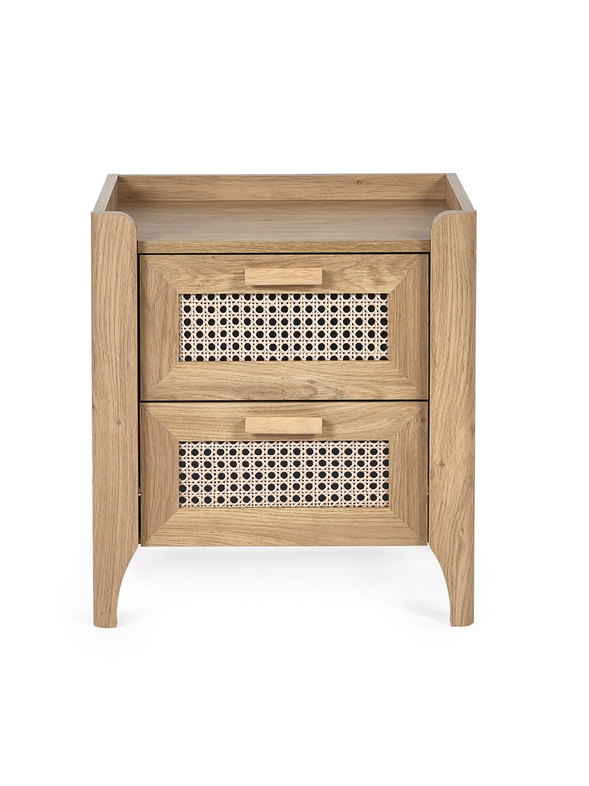 Sydney 2 Drawer Bedside - Rattan Effect