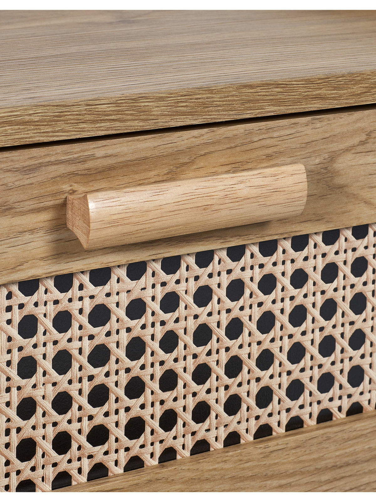 Sydney 2 Drawer Bedside - Rattan Effect