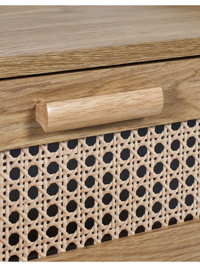 Sydney 2 Drawer Bedside - Rattan Effect