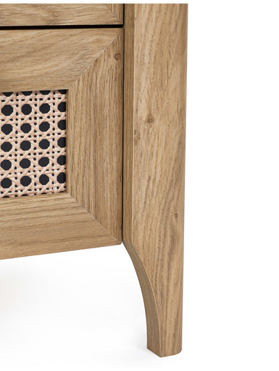 Sydney 2 Drawer Bedside - Rattan Effect