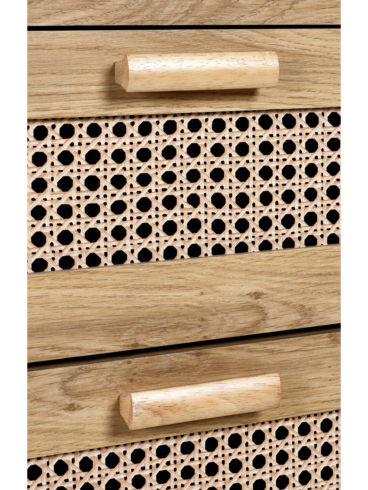 Sydney 5 Drawer Chest - Rattan Effect