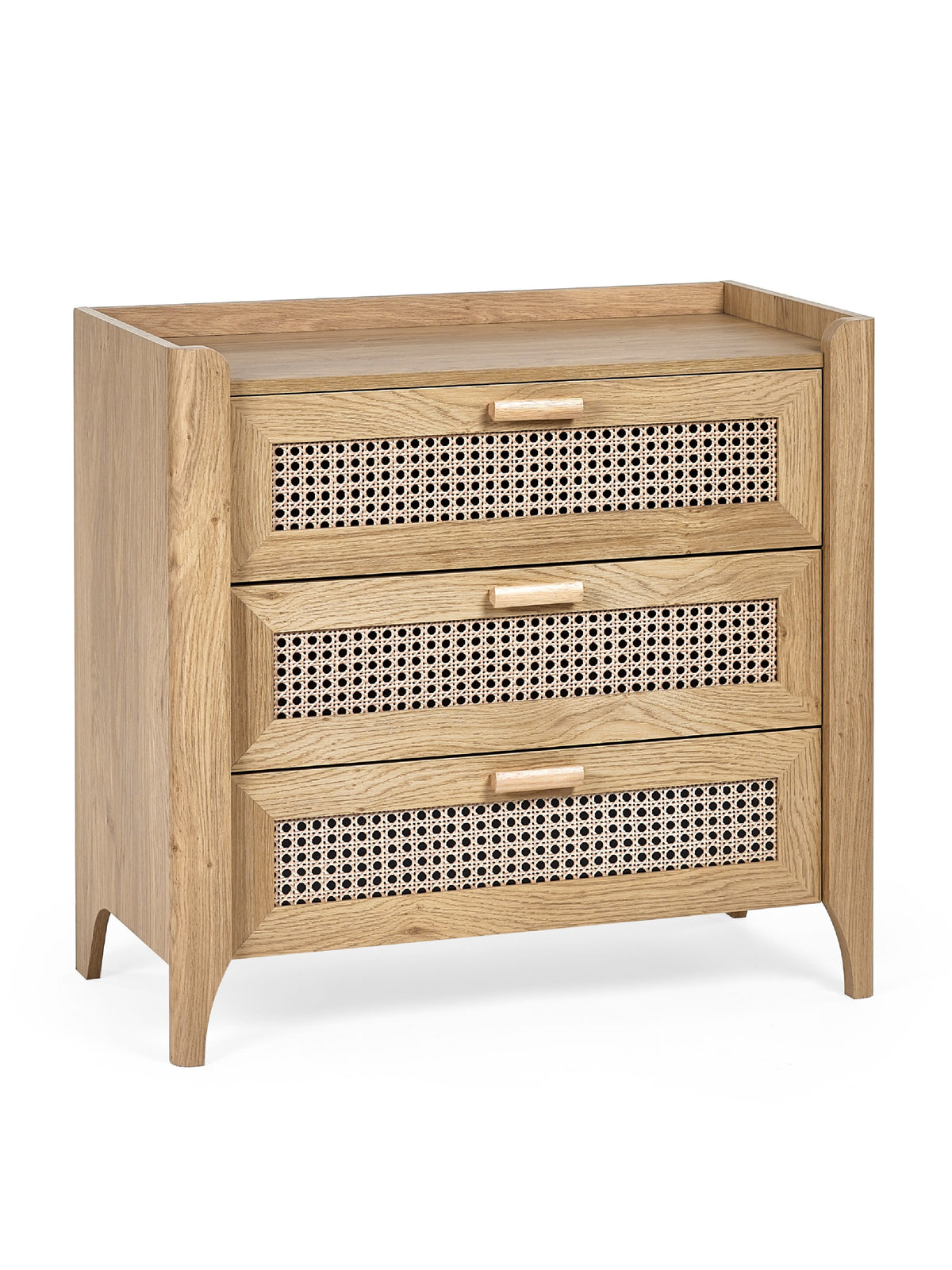 Sydney 3 Drawer Chest - Rattan Effect