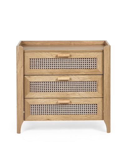 Sydney 3 Drawer Chest - Rattan Effect