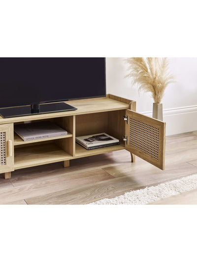 Sydney Media Unit - Rattan Effect