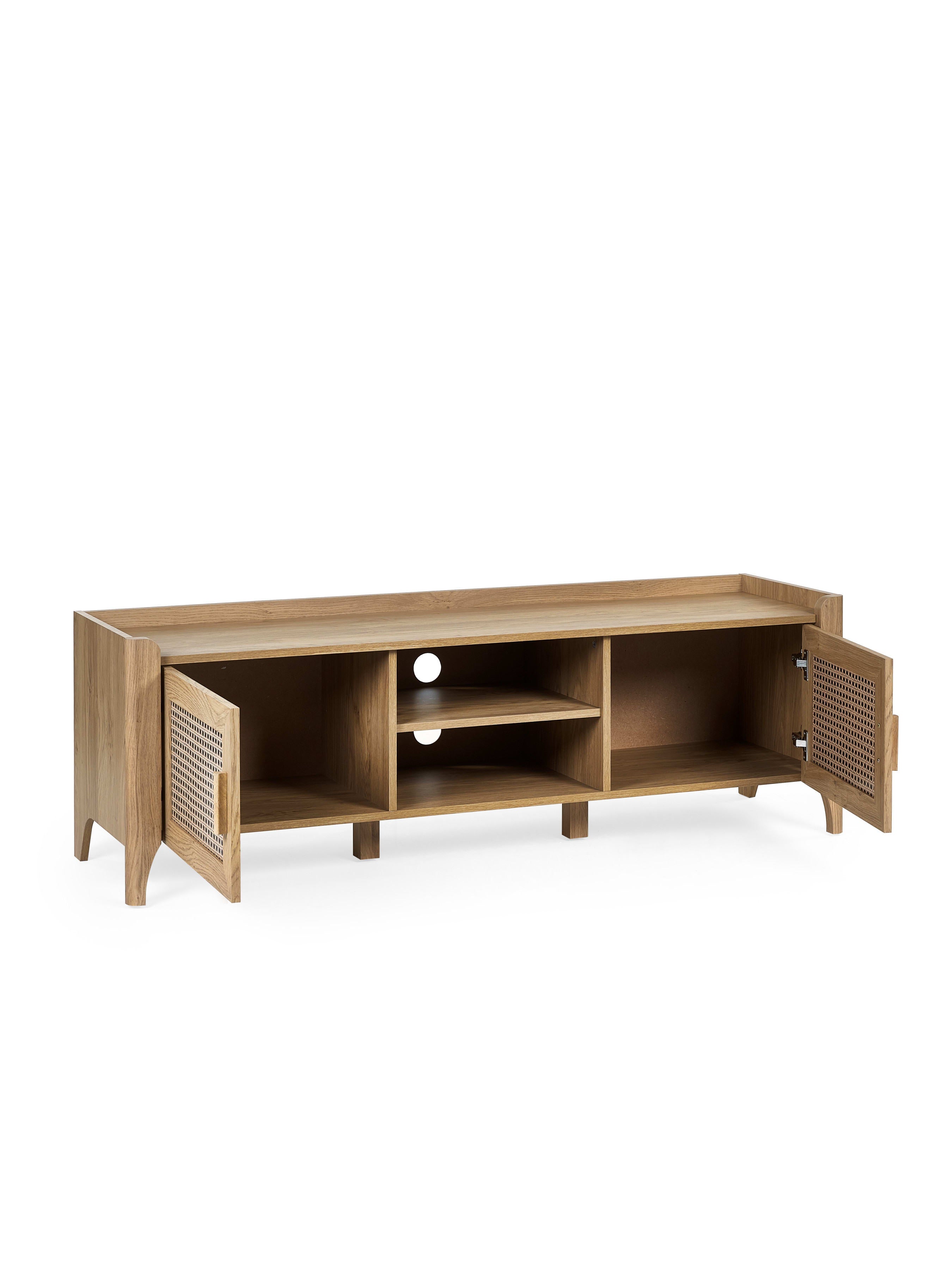 Sydney Media Unit - Rattan Effect