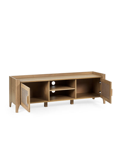 Sydney Media Unit - Rattan Effect