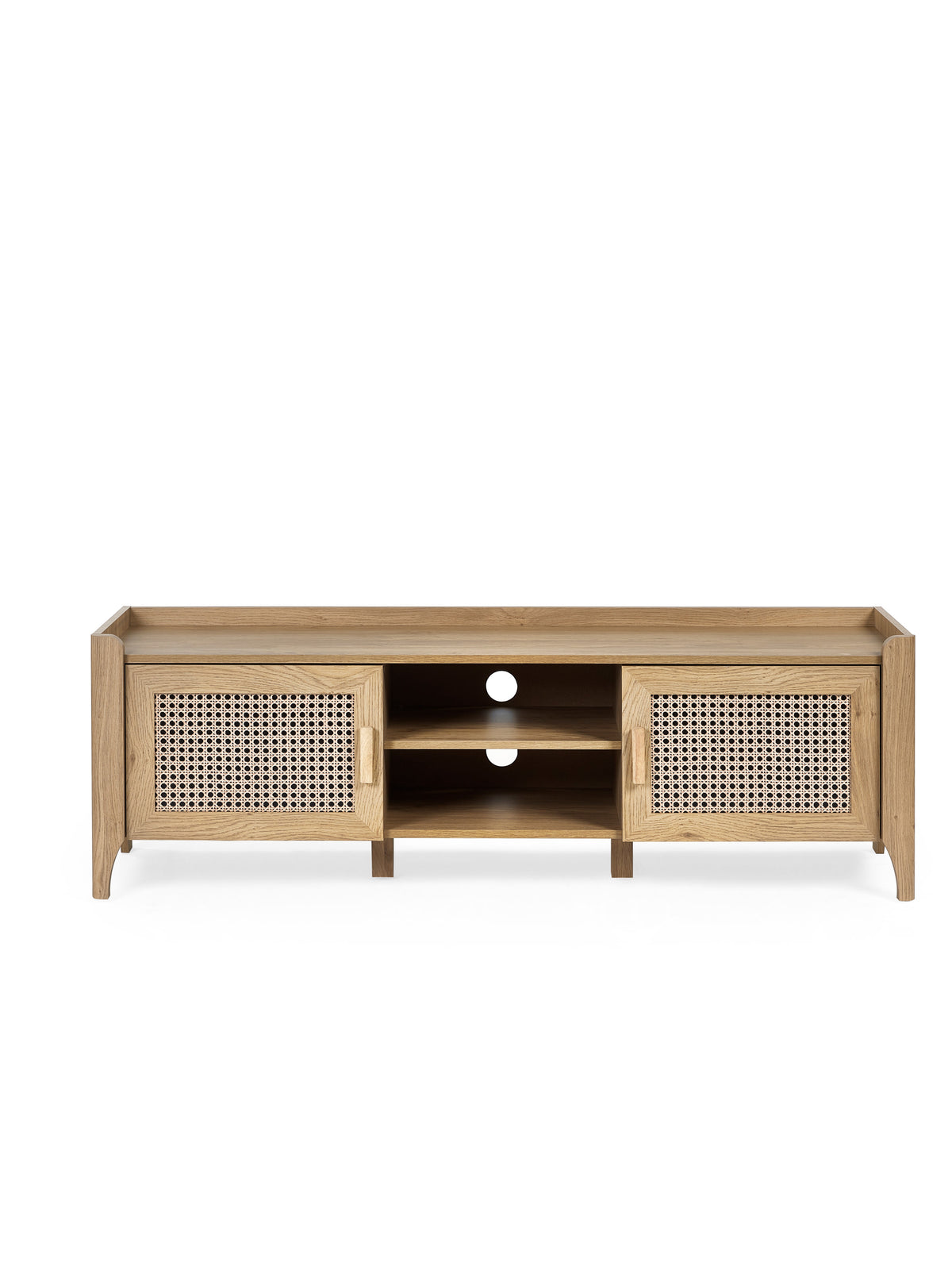 Sydney Media Unit - Rattan Effect