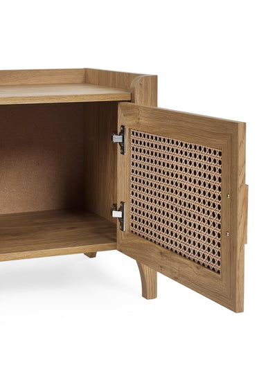 Sydney Media Unit - Rattan Effect