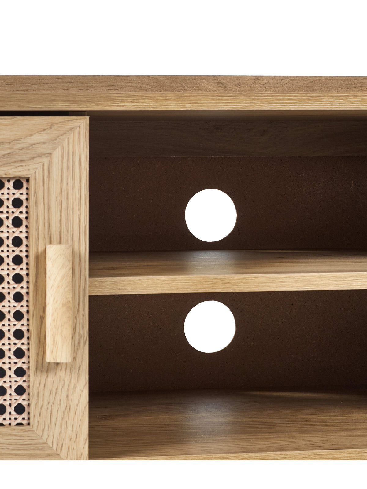 Sydney Media Unit - Rattan Effect