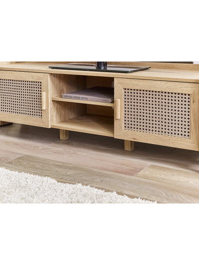 Sydney Media Unit - Rattan Effect