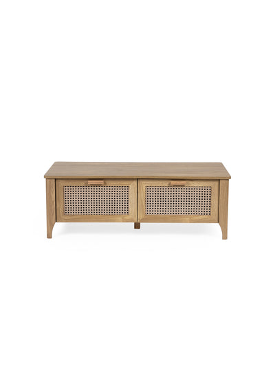Sydney 2 Drawer Coffee Table - Rattan Effect