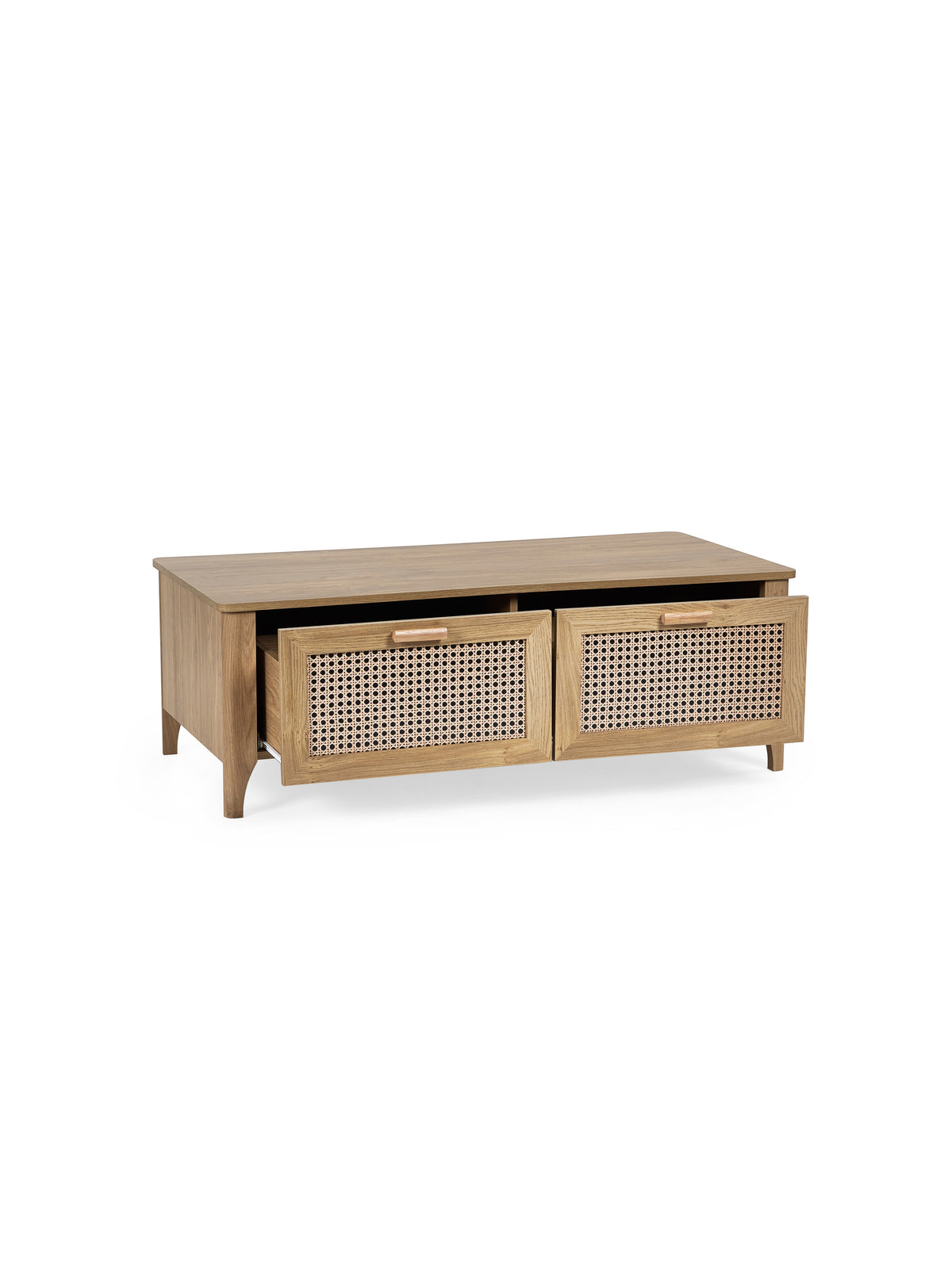 Sydney 2 Drawer Coffee Table - Rattan Effect