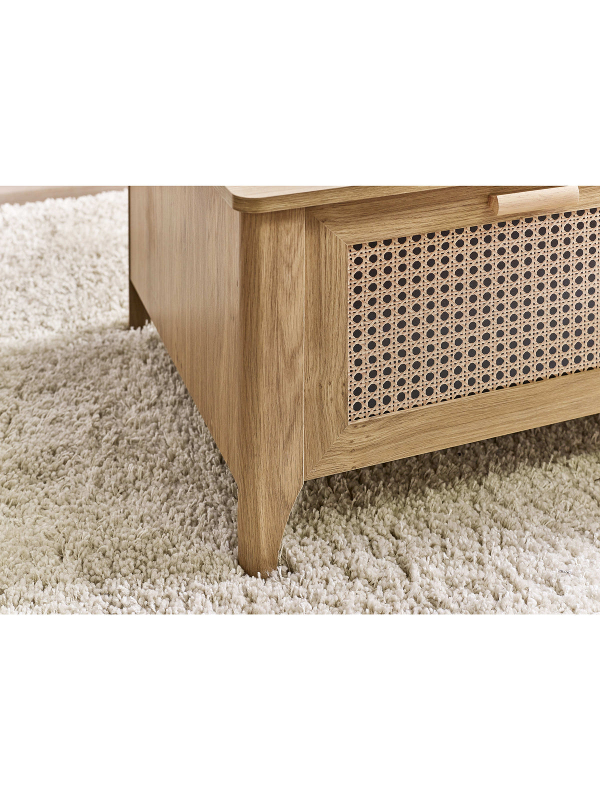 Sydney 2 Drawer Coffee Table - Rattan Effect