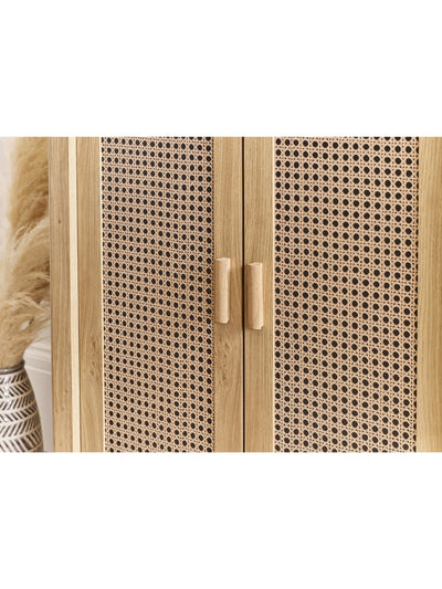 Sydney Shoe Cupboard - Rattan Effect