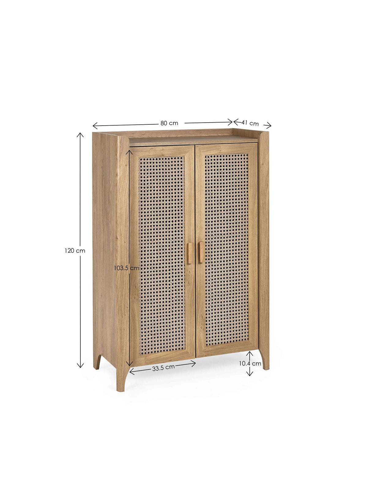 Sydney Shoe Cupboard - Rattan Effect