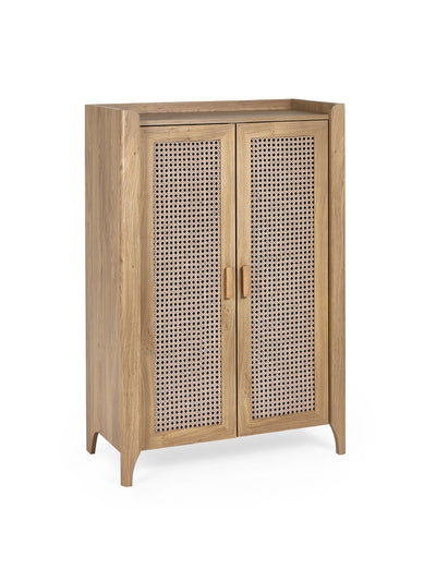 Sydney Shoe Cupboard - Rattan Effect