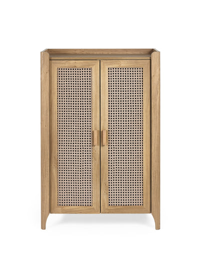 Sydney Shoe Cupboard - Rattan Effect