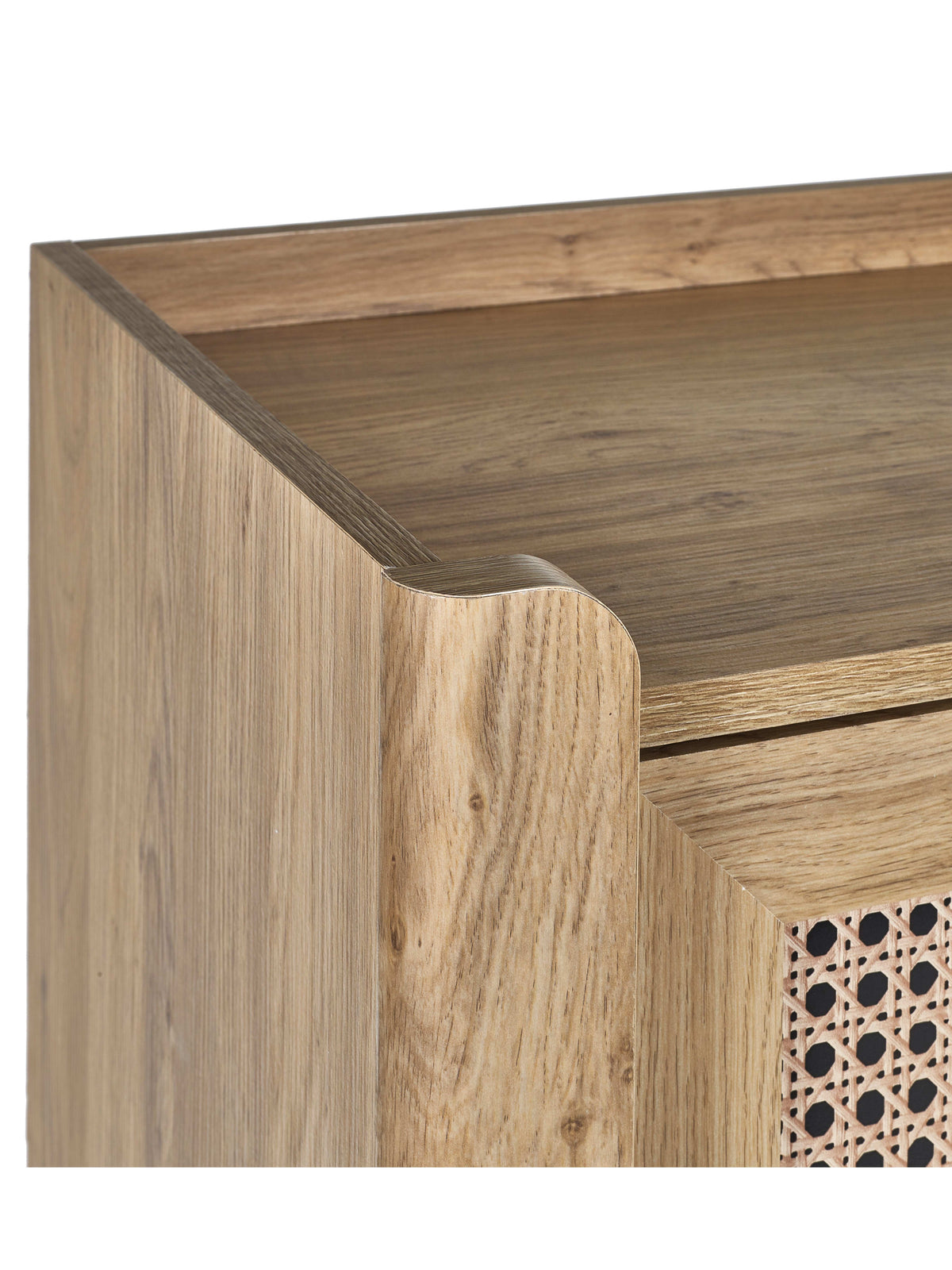 Sydney Shoe Cupboard - Rattan Effect