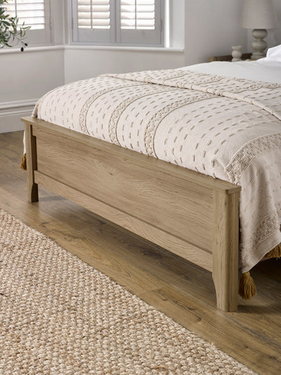 Sydney Oak Rattan Effect Bookcase Bed – Oak Effect