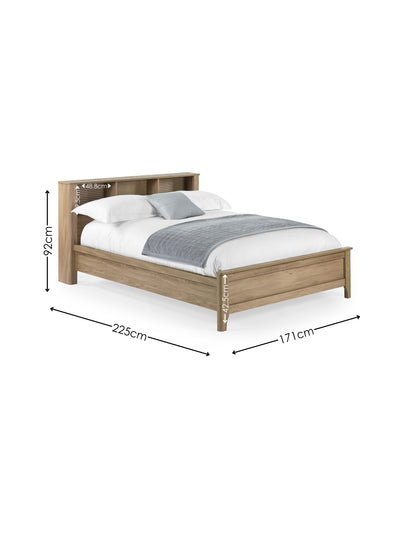 Sydney Oak Rattan Effect Bookcase Bed – Oak Effect