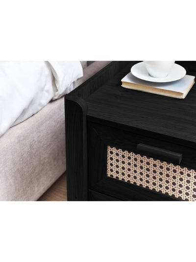 Sydney 2 Drawer Bedside - Black Ash