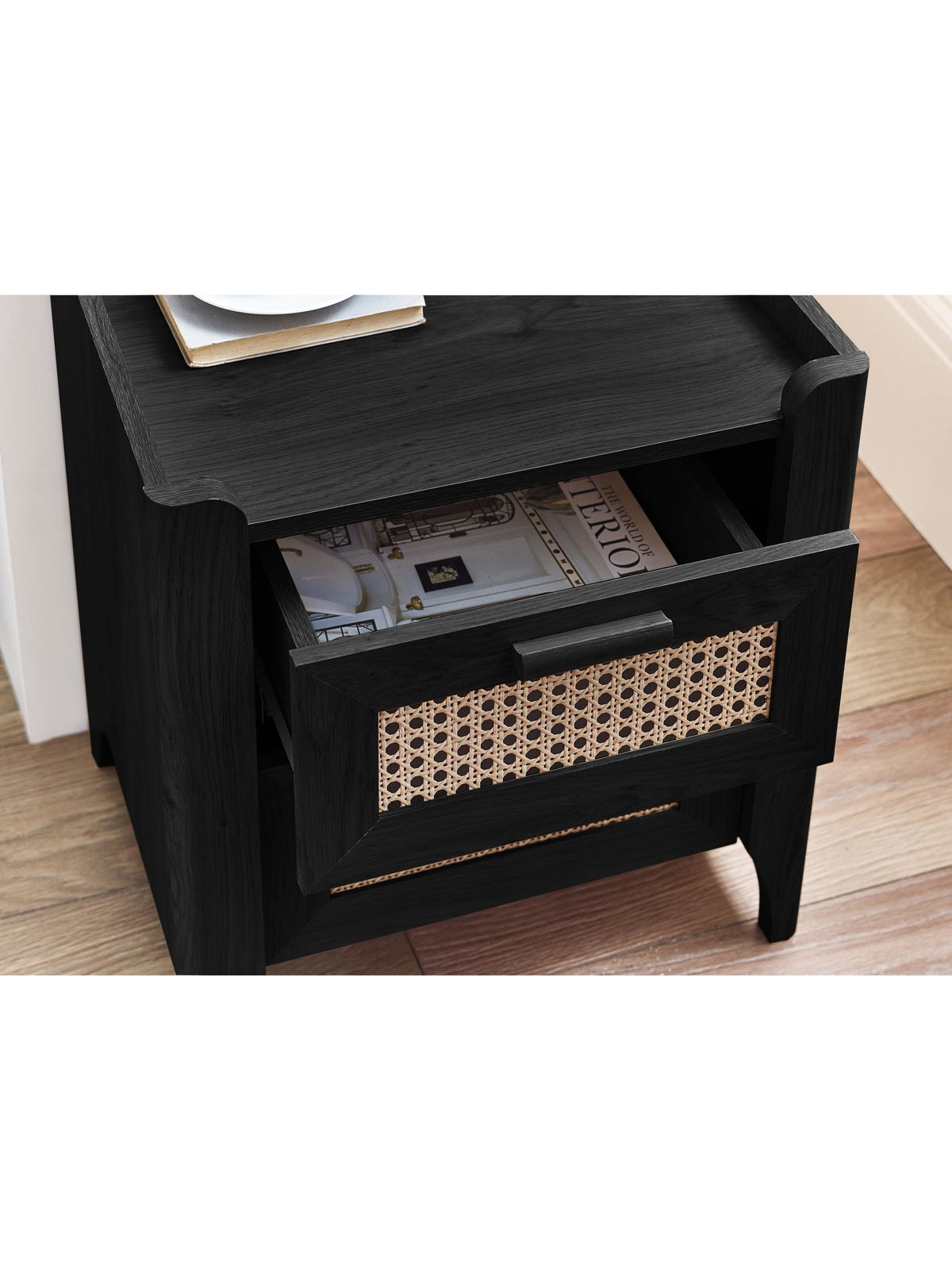 Sydney 2 Drawer Bedside - Black Ash