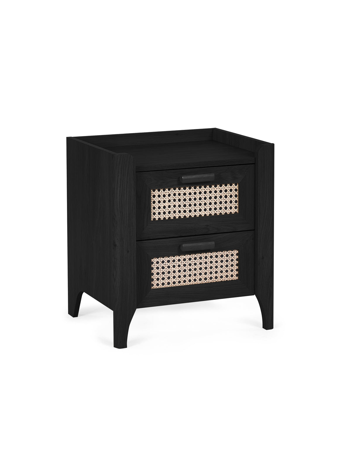 Sydney 2 Drawer Bedside - Black Ash