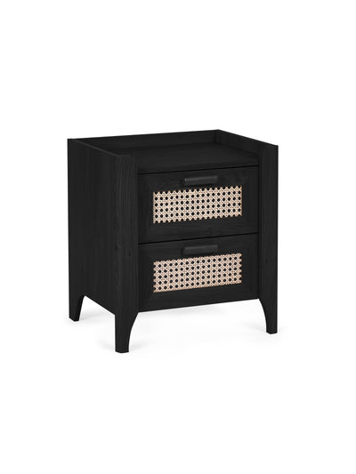 Sydney 2 Drawer Bedside - Black Ash