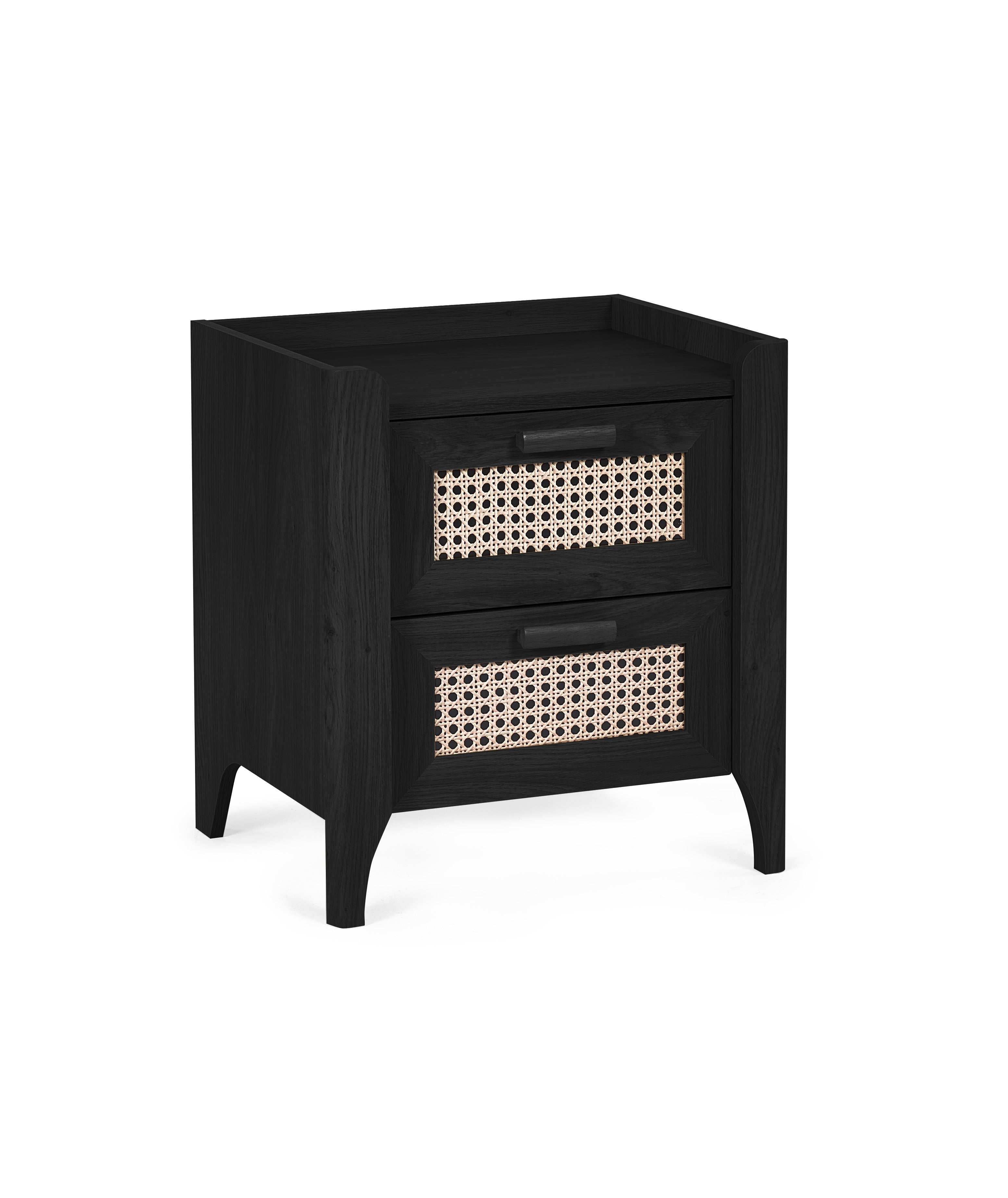 Sydney 2 Drawer Bedside - Black Ash – Julian Bowen