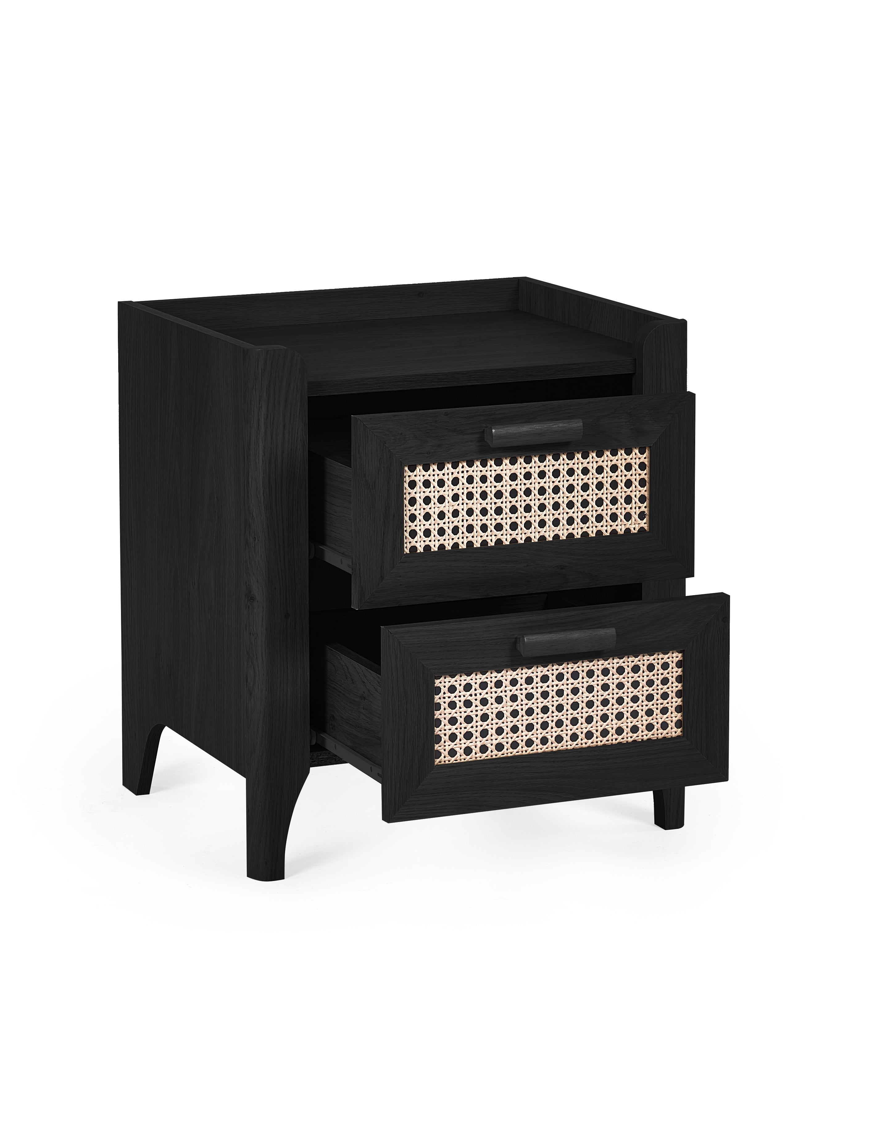 Sydney 2 Drawer Bedside - Black Ash – Julian Bowen, view 3